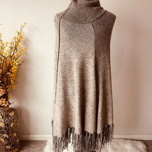 Zara Poncho with Fringe